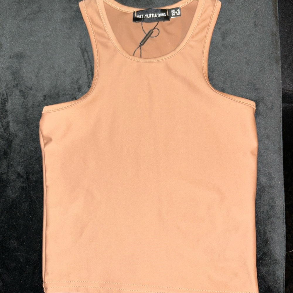 Pretty Little Thing Racerback Crop Tank Top
